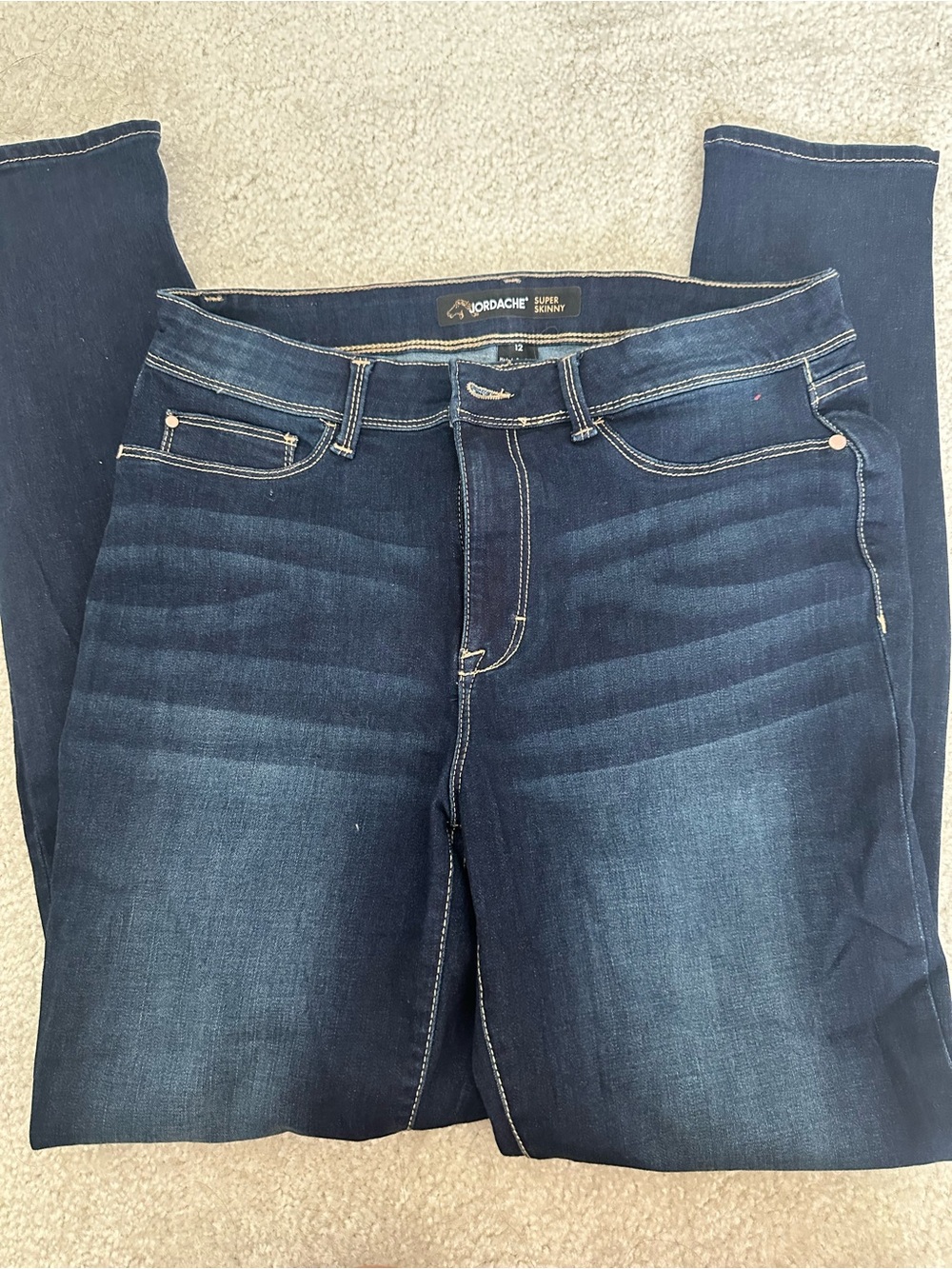 Jordache Women's Dark Indigo Stretch Skinny Jeans
